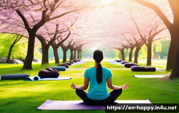 행복의 심리학 - A cozy, sunlit living room filled with lush green plants and natural light streaming through large w...